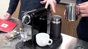 Krups nespresso citiz coffee machine in red with aeroccino milk frother. Nespresso Citiz In Black With Aero 3 Milk Frother Youtube