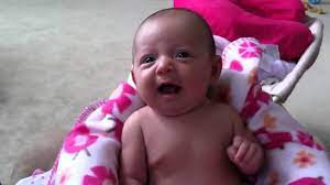 My 5 Week Old Baby Girl Smiling Youtube