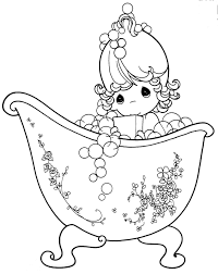 Bathing Girl Of The Precious Moments Coloring Child Coloring Precious Moments Coloring Pages Coloring Pages Coloring Books