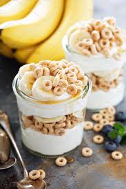 Best healthy desserts for pregnancy from delicious recipes for breakfast lunch snacks dinner. Yogurt Parfait With Cereal Banana And Maple Syrup Ketomealsprep Yogurt Breakfast Healthy Yogurt Yogurt Recipes