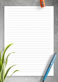 Lined pages are used in for letter writing on special occasions such as christmas as well. Lined Paper Template Printables