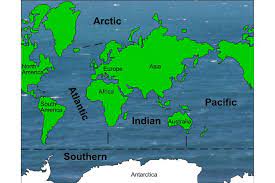 How Many Oceans And Seas Humans Have Divided It Into Five Main Oceans And Many Smaller Seas Continents And Oceans Ocean Activities Ocean