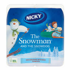 The perfect designs for kitchen towels. Nicky The Snowman And The Snowdog Kitchen Towel 2 Rolls 2 Ply Wilko