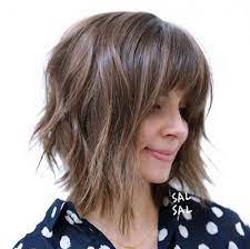 Short Layered Bob With Bangs Short Hair With Bangs Bobs Haircuts Inverted Bob Haircuts