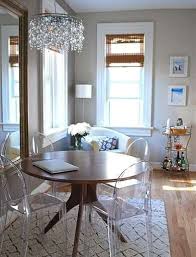 10 Ways To Live Large In A Very Small Space Acrylic Dining Chairs Dining Room Small Eclectic Dining Room