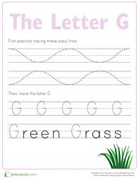 practice tracing the letter g worksheet education com