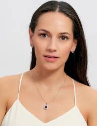 Set de collar y aretes Luckyly Set Elia de latón 14 k zirconia cúbica