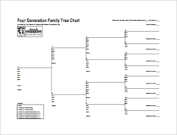 4 Generation Family Tree Template 12 Free Sample Example