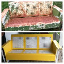 Pin By Pam Santos On Our Vintage Camper Glider Redo Vintage Patio Furniture Vintage Patio Metal Outdoor Furniture