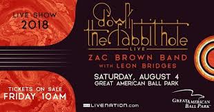 b 105 welcomes zac brown band to great american ball park