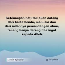 Mengenai pembabitannya dalam anugerah berkenaan, najdi sendiri belum pasti mengenainya. Abdullah Gymnastiar Ketenangan Hati Tak Akan Datang Dari Harta Benda Manusia Dan Dari Indahnya Pemandangan Alam Tenang Hanya Datang Bila Ingat Kepada Alloh