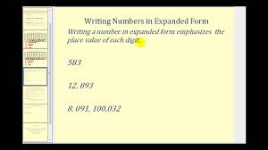 If you're seeing this message, it means we're having trouble loading external resources on our website. Expanded Notation Video Lessons Examples Solutions