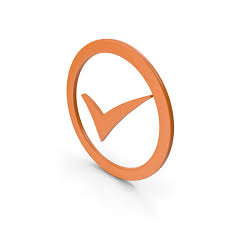 Check Mark Orange PNG Images & PSDs for Download