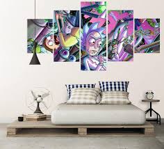 He spends most of his time involving his young grandson morty in dangerous, outlandish adventures throughout space and alternate universes. Rick And Morty 5 Silk Panel Walldecor Artwork Bol Com