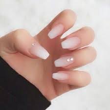 All the leaves are brown, but your nails can be absolutely beautiful for autumn. Seven Moments That Basically Sum Up Your Medium Coffin Nail Ideas Experience Medium Coffin French Fade Nails Faded Nails Diamond Nails