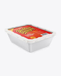 Plastic Container Mockup Half Side View High Angle Shot In Box Mockups On Yellow Images Object Mockups Mockup Free Psd Mockup Psd Mockup Free Download