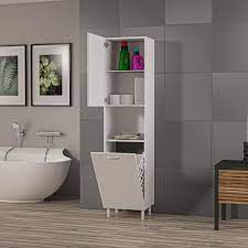 tamami mdf kirli camasir sepetli boy banyo dolabi beyaz banyo dolabi banyo dolaplar