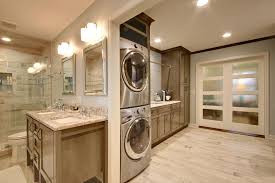 Laundry in master closet ideas. All In One Master Bathroom Laundry Area Closet Transitional Laundry Room Grand Rapids By Standale Home Studio Houzz