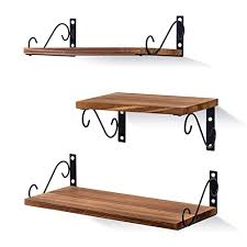 Check spelling or type a new query. Buy Floating Shelves Wall Mounted Set Rustic Wood Wall Shelf For Bedroom Bathroom Living Room Kitchen Office Wall Shelves Set Of 3 Online In Indonesia B08vd2n1fm