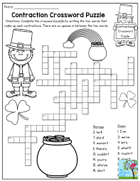 Contraction Crossword Puzzle Complete The Crossword Puzzle By Writing The Two Words That Make Up Each Cont English For Beginners Crossword Puzzle Making Words