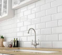 white glazed ceramic subway wall tiles