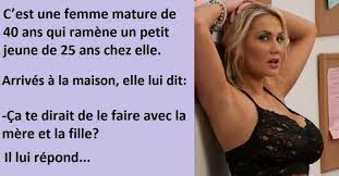 Pour aller de la cuisine a la chambre. Blagues Courtes Une Femme Mure Fait Une Proposition Tres Indecente A Un Petit Jeunot Breakforbuzz