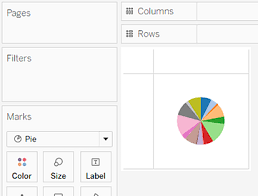 build a pie chart tableau