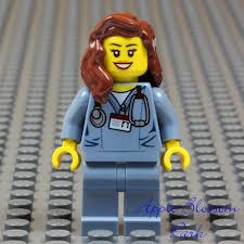 New Lego Female Doctor Hospital Surgeon Minifig Scrubs Stethoscope Nurse Torso Female Doctor Lego Minifig