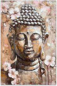 COTAIL Lienzo de Buda dorado sin marco para decoración de dormitorio, sala  de yoga, decoración de pared de 36 x 24 pulgadas, para oficina, sala de ...