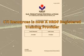 Guidance on hrdf etris system. Cti Resources Is Now A Hrdf Registered Training Provider Cti Resources