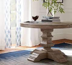 Learn more about our versatile table selection at bernadette livingston. Banks Round Pedestal Extending Dining Table Pottery Barn