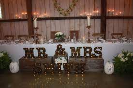 Rustic Elegant Head Table Using Crates And Marquis Letters Rentals From Wishes V Head Table Wedding Head Table Wedding Decorations Head Table Wedding Rustic