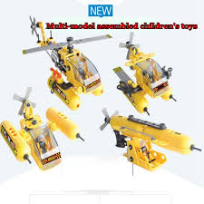 Children Plastic Granules Aircraft Model Assembled Toys Helicopter Building Blocks Toys Early Childhood Enlighte Building Blocks Building Blocks Toys Kids Toys