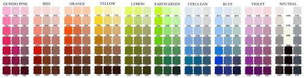 Cool Color Chart Pastel Progress Pastel Colour Charts