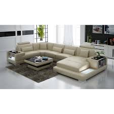 21st century and contemporary brutalist central american tables. Genuine Leather Beige U Shape Living Room Sectional Sofa Set Designs With Central Table Living Room Sofas Aliexpress
