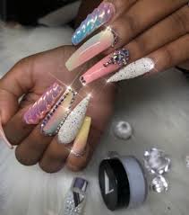 We're calling for bne (big nail energy) in 2020, and we've already got our eyes on a manicure that combines two of our favourite trends: Acrylic Nude Nails Nails Acrylic Nails And Pink Nails Image 6891690 On Favim Com