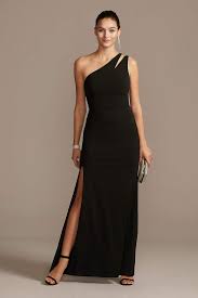 I wouldn't usually wear black to a wedding but i think the black tie / formal dress code makes it ok? Wedding Guest Dresses Dresses For Wedding Guests David S Bridal