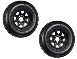 Cheap trailer tires and rims. 2 Pk Ecustomrim Trailer Tire Rim St205 75d15 15 Load C 5 Lug Black Spoke 58879 For Sale Online Ebay
