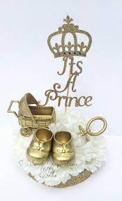 It 39 S A Prince Welcome Little Prince Royal Baby Shower Prince Baby Shower Golden Pacifier Prince Baby Shower Baby Shower Centerpieces Royal Baby Showers