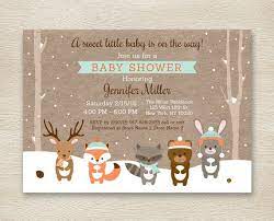 Winter Woodland Baby Shower Invitation Woodland Baby Shower Etsy Baby Shower Woodland Winter Woodland Baby Shower Woodland Baby Shower Invitations