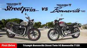 Triumph Bonneville Street Twin Vs Bonneville T120 Specification Review First Drive Youtube