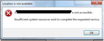 Share Folder Access Issue Insufficient System Resources Exist