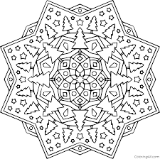 Today we prepared entertaining animal mandala coloring page for kids. Complex Christmas Trees Mandala Coloring Page Coloringall
