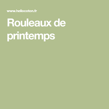 Rouleaux De Printemps