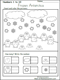 Free Kindergarten Winter Math Worksheet Count And Write Numbers Madebyteachers Winter Math Kindergarten Winter Math Winter Math Worksheets