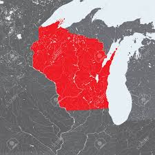 The main stems of 38 rivers in the u.s. U S States Map Of Wisconsin Hand Made Rivers And Lakes Are Royalty Free Cliparts Vectors And Stock Illustration Image 105948351