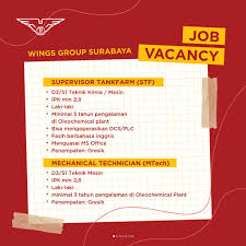 Cari berdasarkan perusahaan atau lowongan kerja cari. Wings Group Surabaya à¹‚à¸žà¸ªà¸• Facebook