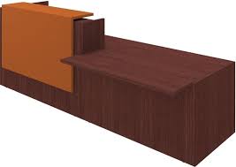 Natürlich helfen dir auch unsere planungsexperten, deine küchenarbeitsplatte passend zu deiner. Empfangstheke Z2 Mit Offener Arbeitsplatte Links 306 X 113 Cm Dekor Wenge Orange Lackiert Officeworld Ch