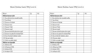 Panduan soal 'kejadian di akhirat'. Kartu Prestasi Santri Tpq Beserta Hafalan Pontren Com