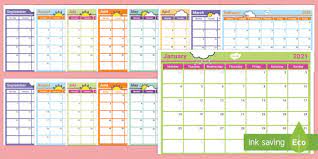 Calendar 2018 in limba romana printabile calendar template 2018. 2020 2021 Month At A Glance Calendar Teacher Made